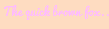 Image with Font Color FFBBFF and Background Color FEDCC1